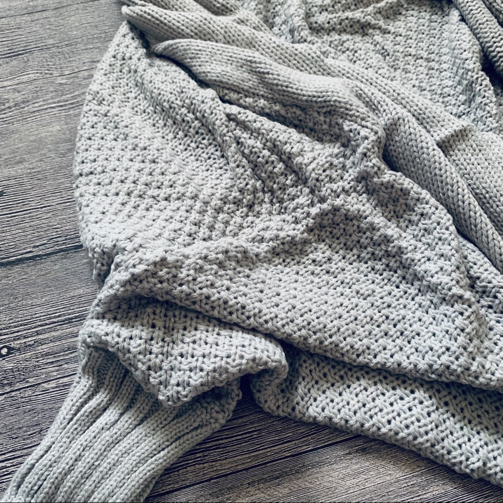 ππHappy Weekend Gray Puff Sleeve Cardigan - Picture 6 of 8